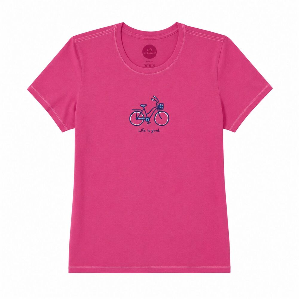 Life Is Good Pink Cotton Casual Classic Everyday T-Shirt